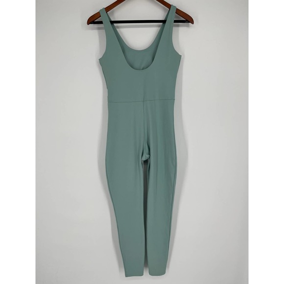 Girlfriend Collective Scoop Unitard Sz M Pond Blue One Piece - Picture 3 of 5